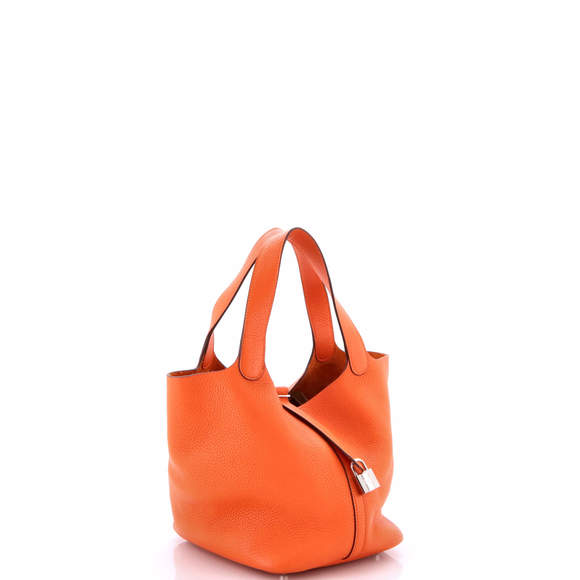 Hermes Orange Leather Tote Bag - Picture 2 of 6